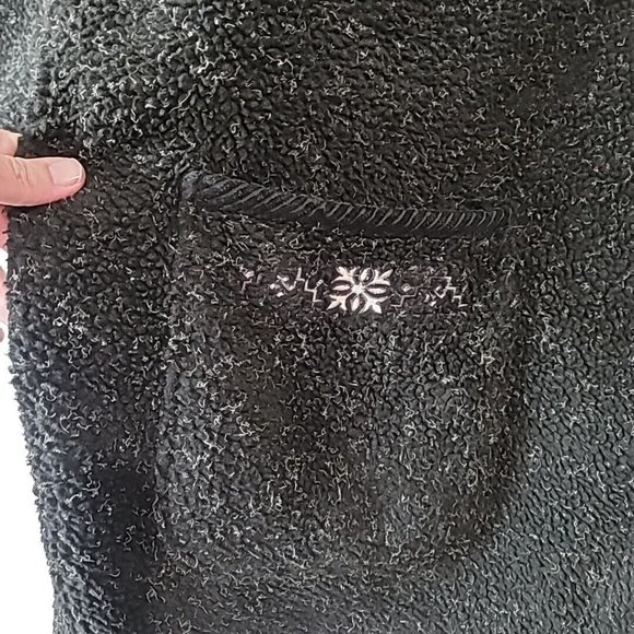 Vintage Anthony Richards Reversible Fleece Black Coat Overcoat Women’s 2XL - Picture 10 of 16